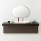 Stand TV i Pezulluar me Satel Crystal Top Prodhuar në Itali - Americio Viadurini