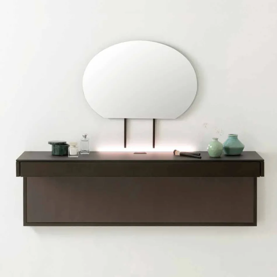 Stand TV i Pezulluar me Satel Crystal Top Prodhuar në Itali - Americio Viadurini