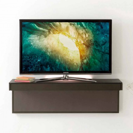 Stand TV i Pezulluar me Satel Crystal Top Prodhuar në Itali - Americio Viadurini