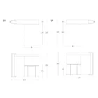 Kabineti rrotullues multifunksional me stendë TV dhe tavolinë të integruar Prodhuar në Itali - Illusione Viadurini