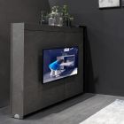 Kabineti rrotullues multifunksional me stendë TV dhe tavolinë të integruar Prodhuar në Itali - Illusione Viadurini