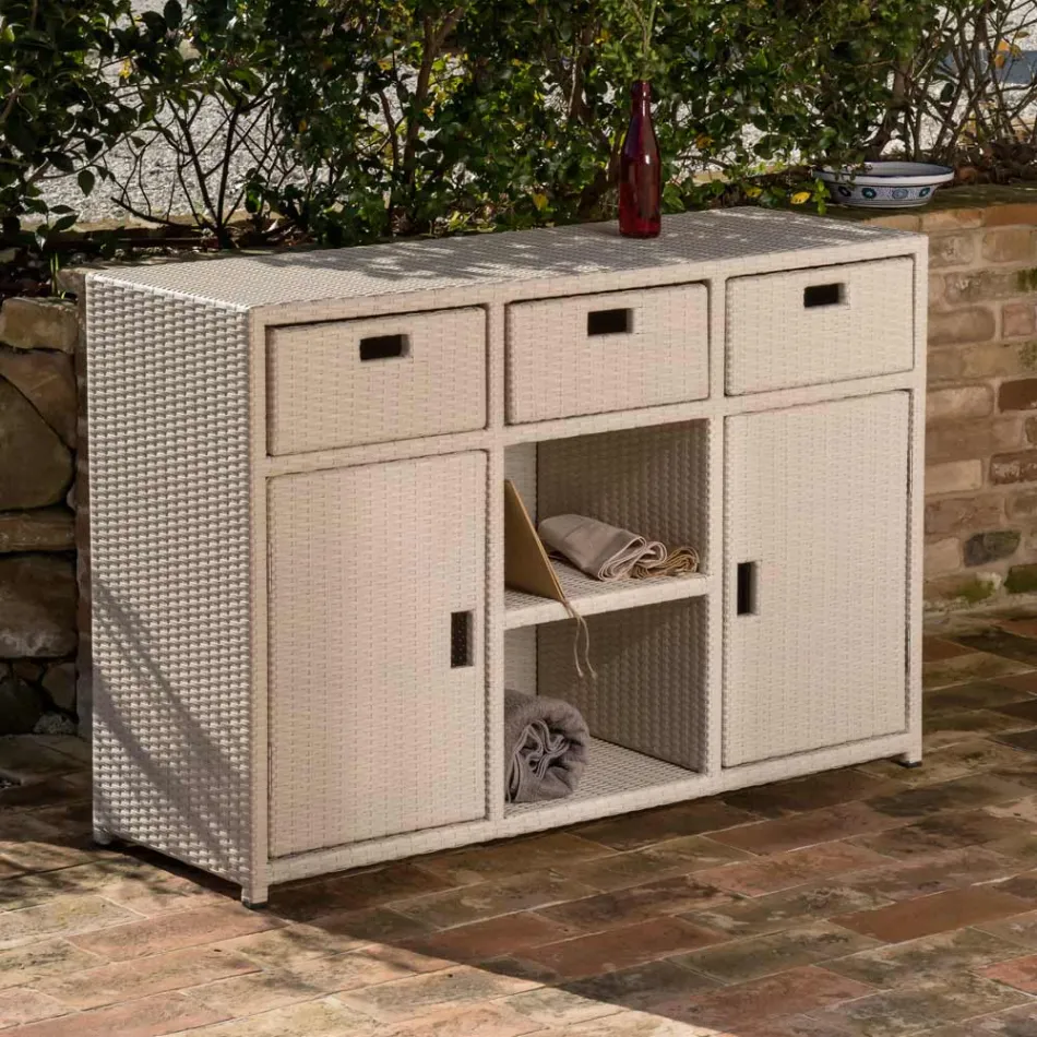 Kabineti i kopshtit në Polyrattan të endura me dorë - Zoltan Viadurini