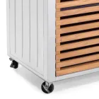 Kabineti i kopshtit i bërë nga alumini dhe dru tik brazilian - Ditari Viadurini