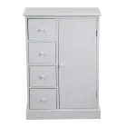 Kabineti i brendshem i punuar me dru me 1 dere dhe 4 sirtare - Meduse Viadurini