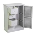 Kabineti i brendshem i punuar me dru me 1 dere dhe 4 sirtare - Meduse Viadurini