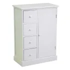 Kabineti i brendshem i punuar me dru me 1 dere dhe 4 sirtare - Meduse Viadurini