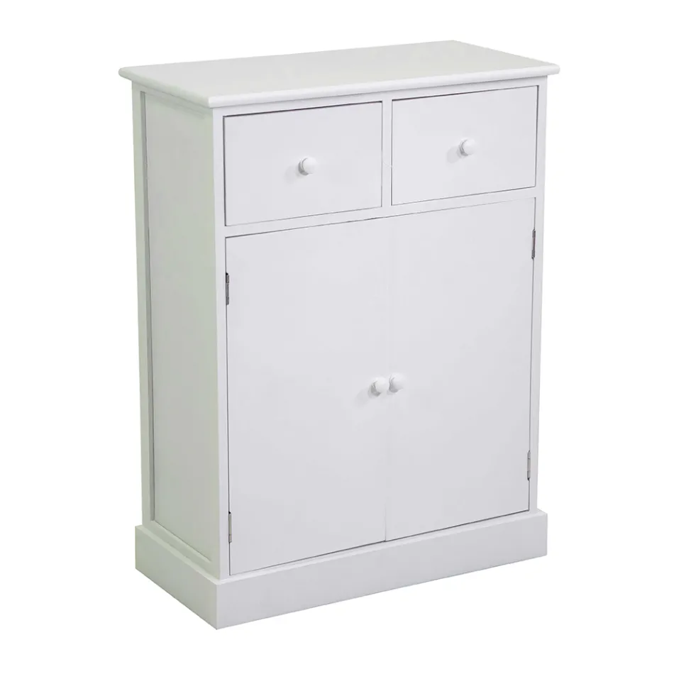 Kabineti i brendshem i punuar me dru me 2 dyer dhe 2 sirtare - Meduse Viadurini