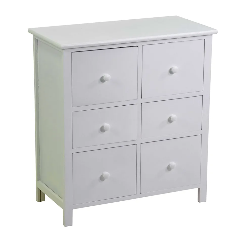 Dollap i Brendshëm prej Druri me 6 Sirtarë - Kandil deti Viadurini