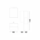 Mobilje për banjë me dizajn të pezulluar në arre Melamine - Becky Viadurini