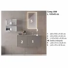 Mobilje me dizajn të pezulluar, përbërje moderne e banjës - Callisi9 Viadurini