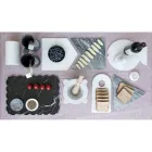 Llaçi në mermer të bardhë Carrara me mermer druri të bërë në Itali - Winda Viadurini