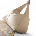 Pouf me dizajn modern në lëkurë çanta e prodhuar në Itali