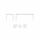 Tabela e projektit My Home Bebop mermeri i bardhë H74xL210cm i bërë në Itali Viadurini
