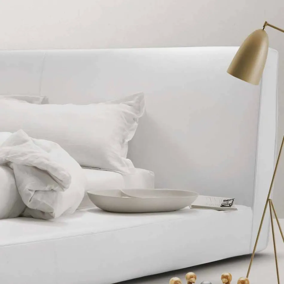 Shtrati i dyfishtë prej lëkure i mbushur me dy dhoma ime në Long Island, i bërë në Itali Viadurini