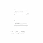 Shtrati i dyfishtë prej lëkure i mbushur me dy dhoma ime në Long Island, i bërë në Itali Viadurini