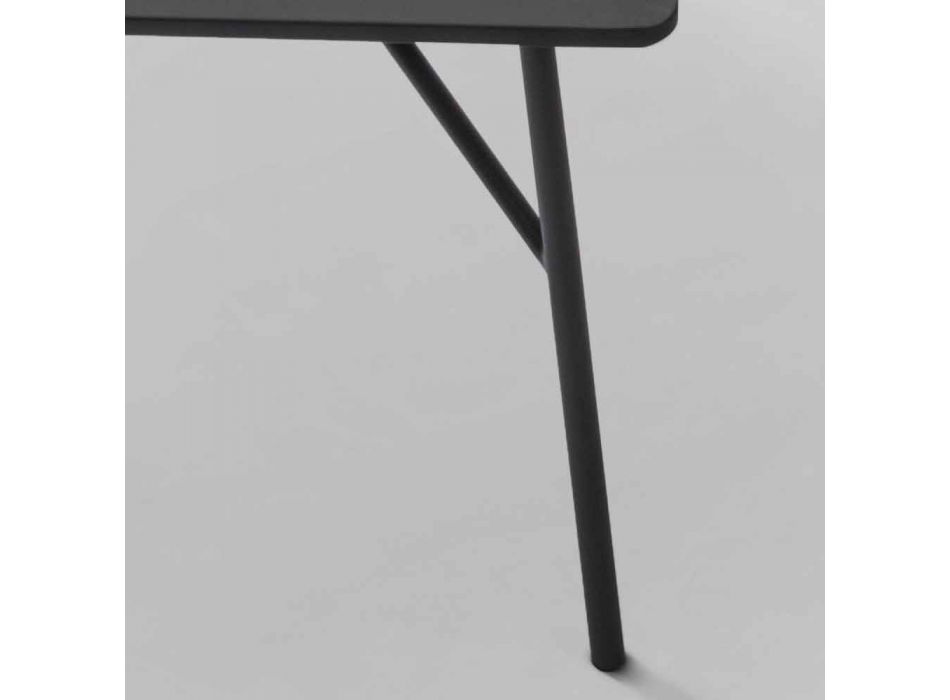 Tavolina e kafes Shtëpi Mek kafeje MDF, model gri anthraciti L79xH39cm e bëri Italinë Viadurini