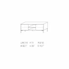 My Home Mirage model dërrasë anësore në MDF llak H71xL210cm bërë në Itali Viadurini