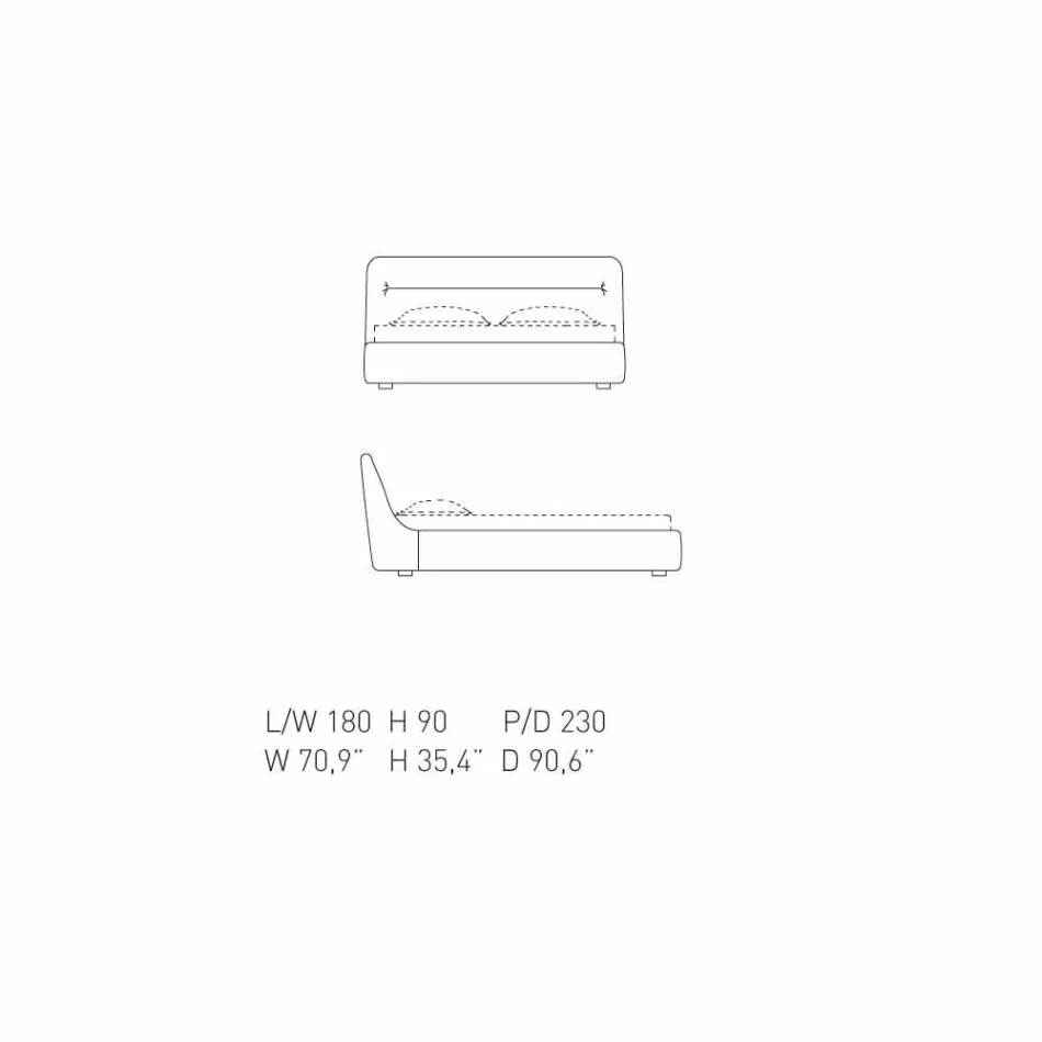 Shtëpia ime e Shtëpisë së Sytë tapicuar dyshe 180x90cm e bërë në Itali Viadurini