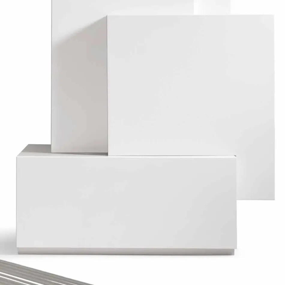 Dizajni i kullës së dhomës sonë të banimit Tetris, modeli MDF H196cm i bërë në Itali Viadurini