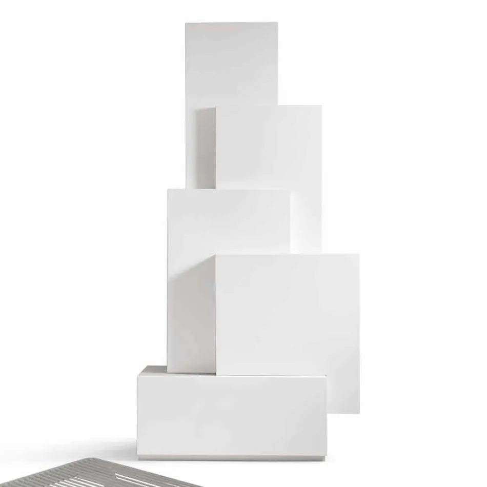 Dizajni i kullës së dhomës sonë të banimit Tetris, modeli MDF H196cm i bërë në Itali Viadurini