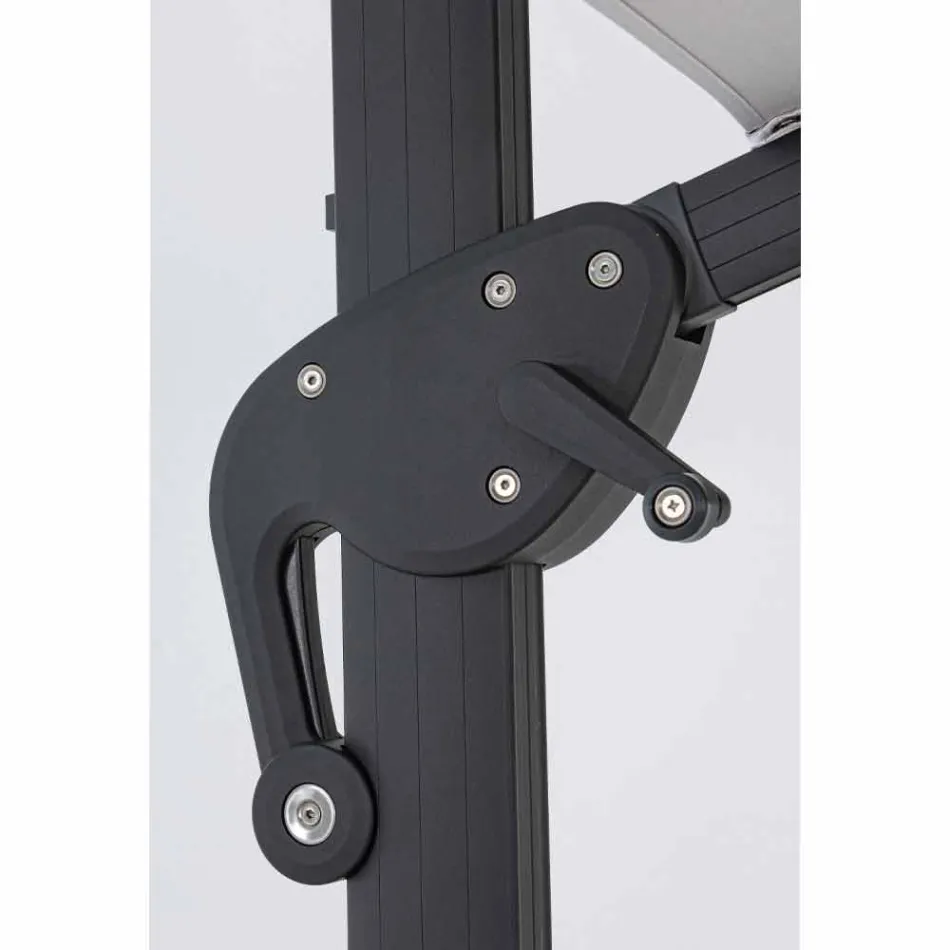 3x3 Çadër e Jashtme me Rroba Gri të Lehta dhe Strukturë Antracite - Dalton Viadurini