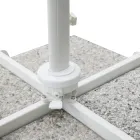 Ombrellë e jashtme në Poliester me Strukturë Alumini të Bardhë - Zinica Viadurini