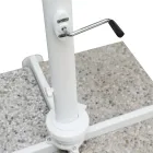 Ombrellë e jashtme në Poliester me Strukturë Alumini të Bardhë - Zinica Viadurini