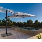 2x3 ombrellë kopshti në poliestër me pol alumini antracit - Coby Viadurini