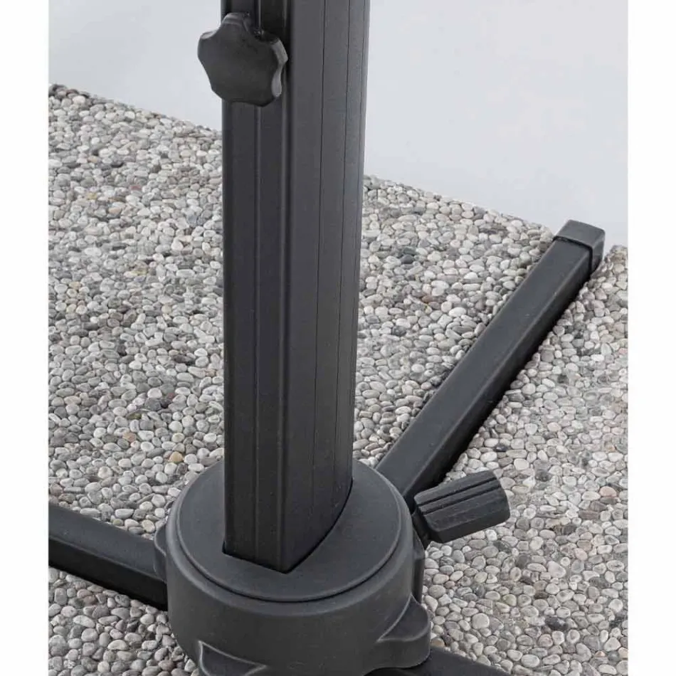 3x4 Ombrellë Kopshti me pëlhurë gri të lehta poliesteri - Dalton Viadurini