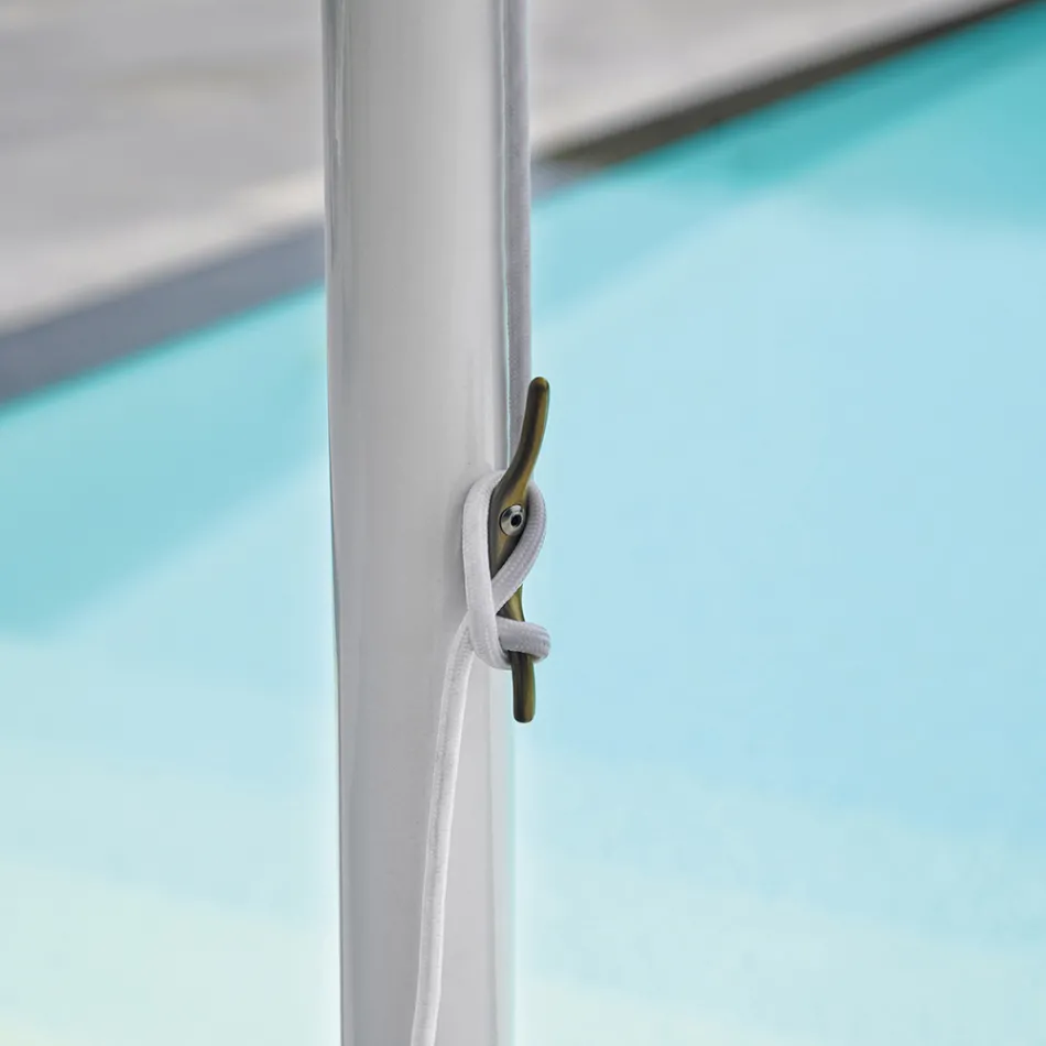 Ombrellë kopshti me pëlhurë me ngjyra dhe strukturë alumini - Norbert Viadurini