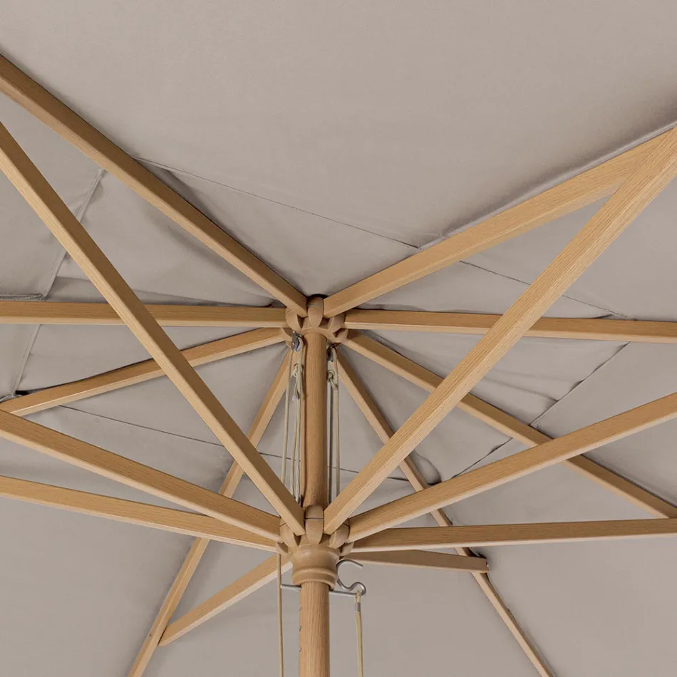 Ombrellë kopshti me kanavacë poliestër gri dove 3x4 m, Homemotion - Lucius Viadurini