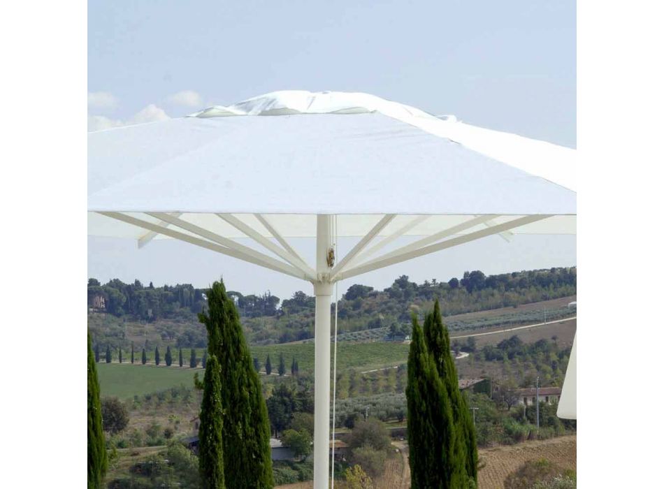 Ombrellë kopshti në pëlhurë akrilike dhe alumini prodhuar në Itali - Solero Viadurini