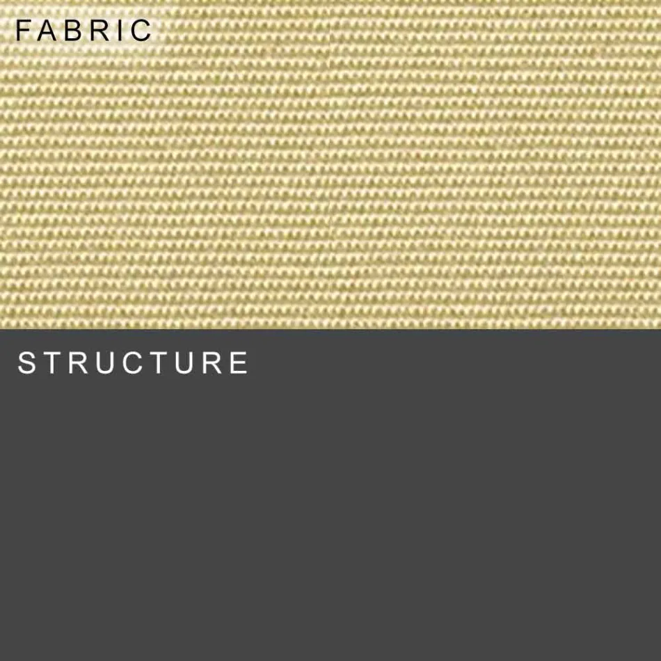 Ombrellë kopshti në pëlhurë akrilike dhe alumini prodhuar në Itali - Solero Viadurini