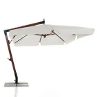 Ombrellë prej druri të ngurtë me tendë poliesteri të veshur me PVC - Devoir Viadurini