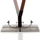 Ombrellë prej druri të ngurtë me tendë poliesteri të veshur me PVC - Devoir Viadurini