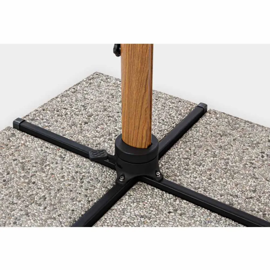 3x3 Çadër e Jashtme në Alumini me Pëlhurë Poliester Beige - Leano Viadurini