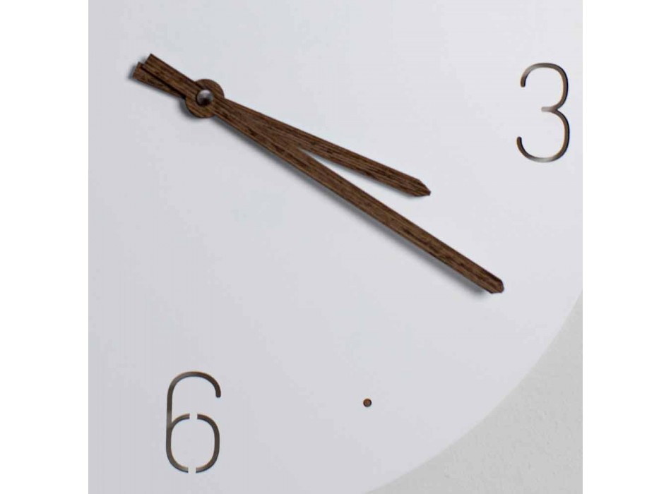Ora e murit me dizajn klasik në dru të prerë me lazer të rrumbullakët - Jovial Viadurini