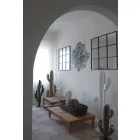 Ora e murit të dizajnit modern në hekur të zi ose të bardhë të bërë në Itali - Baldo Viadurini