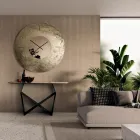 Cinzia - Orë Muri prej Qelqi të Shkrirë me Argjend dhe të Skuqur, e Prodhuar në Itali Viadurini