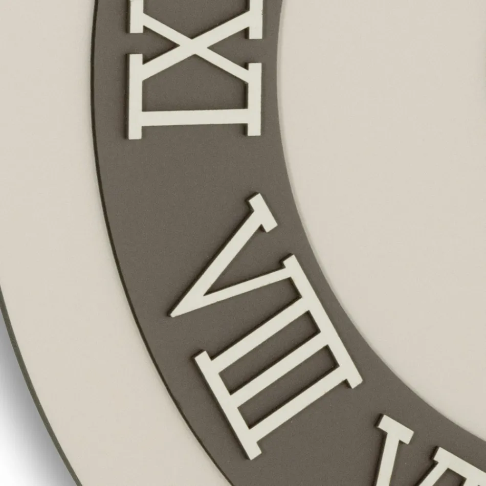 Orë muri MDF dhe numra romakë në reliev prej liri - kronoform Viadurini