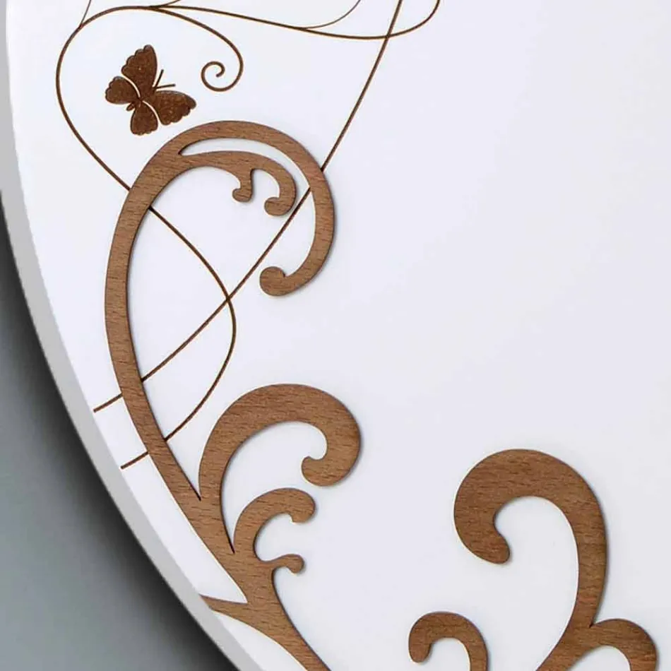 Orë prej druri moderne dhe e rrumbullakët me Dekoratat e Dizajnit Sezonal Viadurini