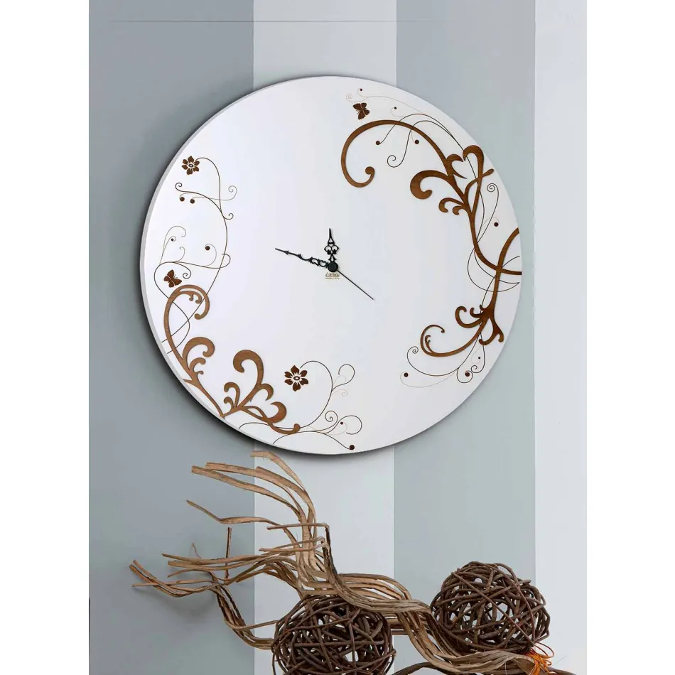 Orë prej druri moderne dhe e rrumbullakët me Dekoratat e Dizajnit Sezonal Viadurini