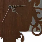 Ora e murit të dizajnit modern në dru të dekoruar të errët dhe të bardhë - përrallë Viadurini