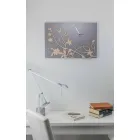 Ora e murit me dizajn drejtkëndëshe moderne gri në dru të dekoruar - Gallium Viadurini