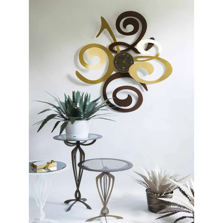 Dizajnimi i Orës së Murit në Hekuri me Ngjyra Made në Itali - Fiordaliso Viadurini