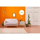 Ora me mure me ngjyra të mëdha moderne në dru të rrumbullakët - Dione Viadurini