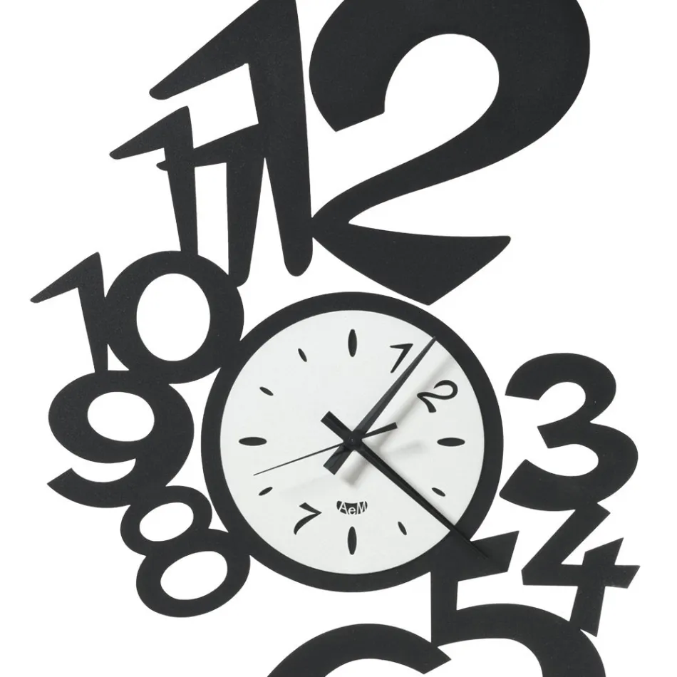 Orë muri me dizajn të madh hekuri me numra të jashtëm - Ujori Viadurini