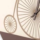 Dizajn i rrumbullakët Orë muri prej druri me zbukurime në 2 përfundime - Byko Viadurini