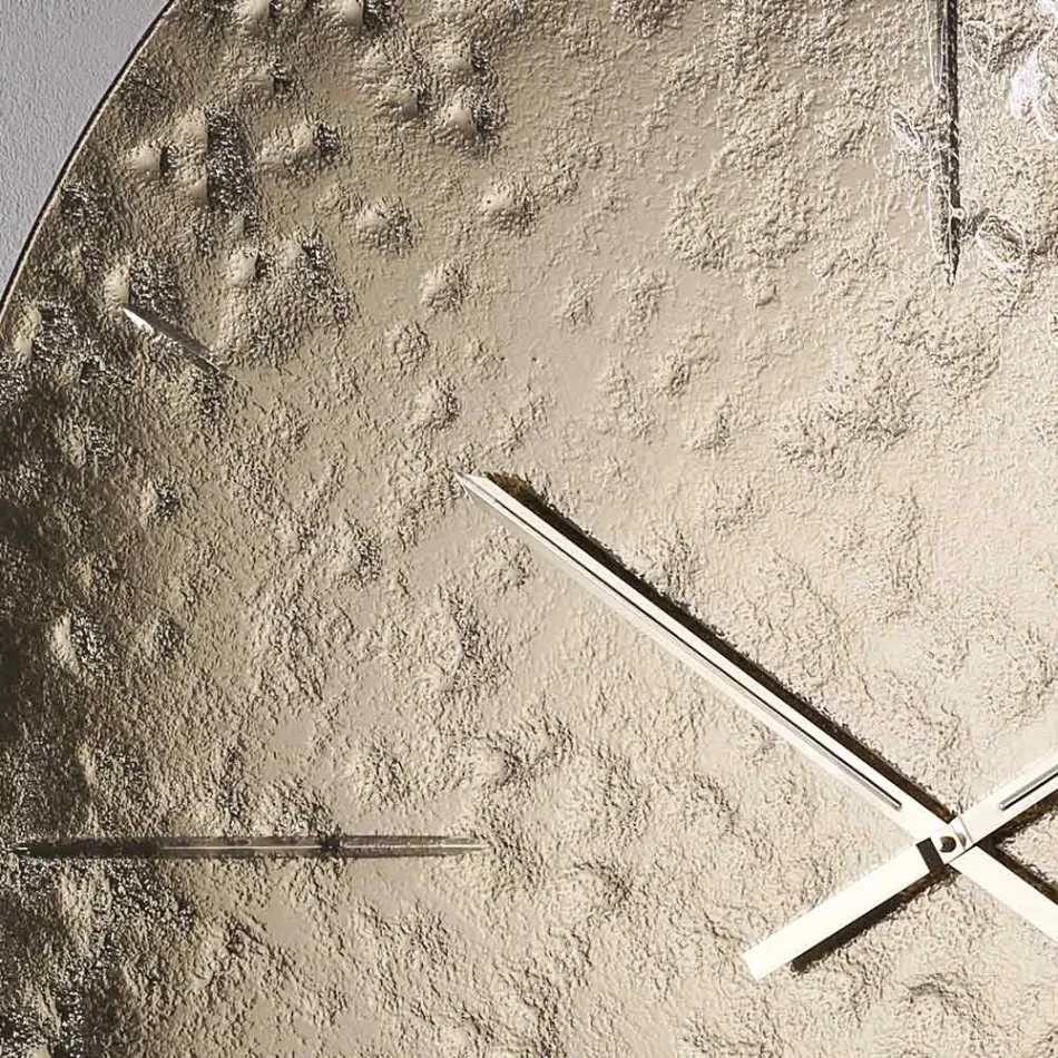 Orë Muri prej Qelqi të Valëzuar me Akrepa prej Bronzi - Radia Viadurini