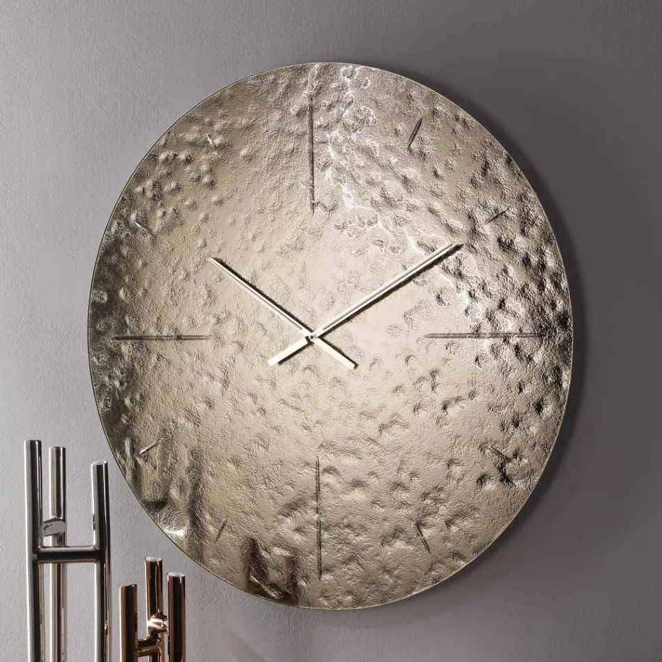 Orë Muri prej Qelqi të Valëzuar me Akrepa prej Bronzi - Radia Viadurini